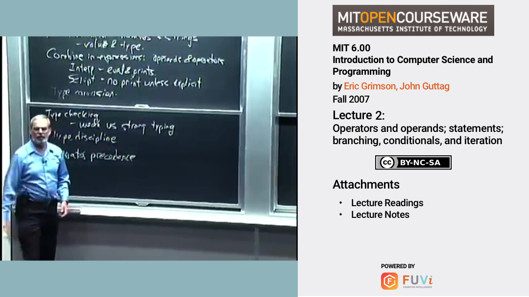 MIT OpenCourseWare Lectures | Course 6.00 Lecture 2 | FUVI - Future Of ...